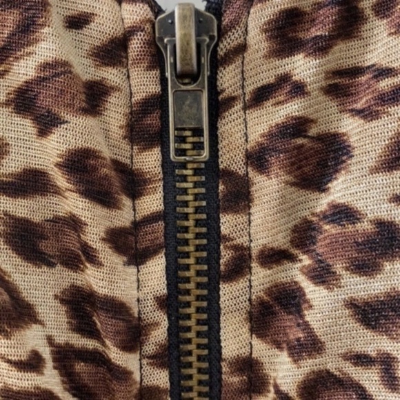 Cable & Gauge Size Medium Leopard Print Career Dress Jacket - Picture 3 of 13